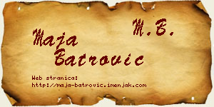 Maja Batrović vizit kartica
